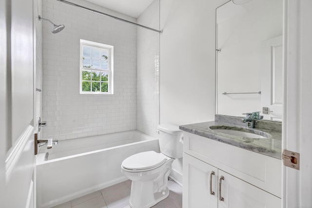 2180 Kings Hwy Unit 1, Fairfield, CT 06824 - bathroom with vanity, toilet, tub / shower combination, and tile patterned flooring
