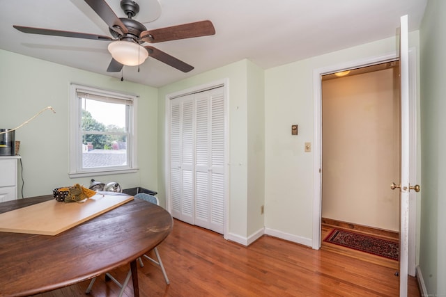 115 Ashland Ave, Newington, CT 06111 - office with wood finished floors, ceiling fan, and baseboards