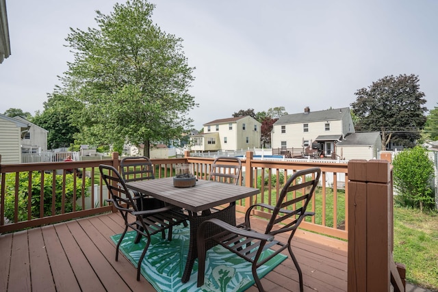 115 Ashland Ave, Newington, CT 06111 - deck featuring outdoor dining area and a residential view