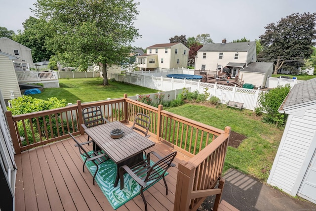 115 Ashland Ave, Newington, CT 06111 - deck featuring outdoor dining space and a residential view