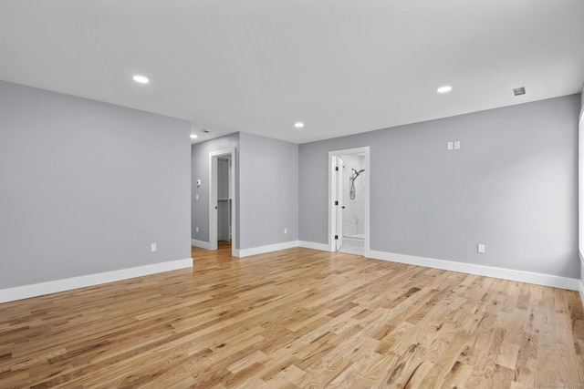 116 Joshua Town Rd, Waterbury, CT 06708 - empty room with light wood-style flooring, baseboards, and recessed lighting