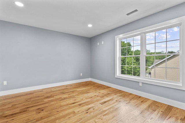 116 Joshua Town Rd, Waterbury, CT 06708 - empty room featuring baseboards, light wood finished floors, and recessed lighting