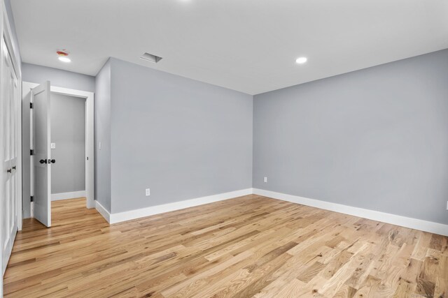 116 Joshua Town Rd, Waterbury, CT 06708 - unfurnished room featuring light wood-style floors, baseboards, and recessed lighting