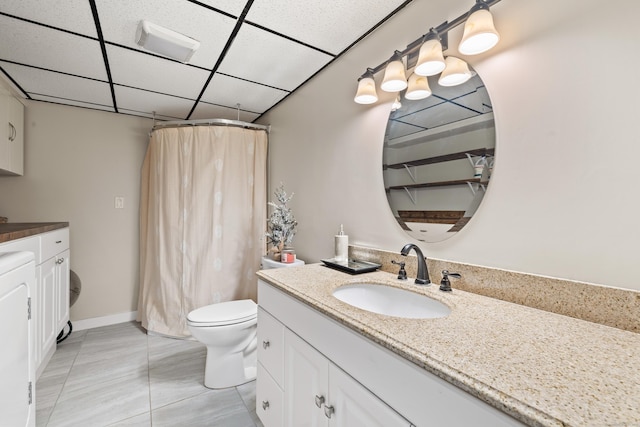 10 Ciccio Ct, Plainville, CT 06062 - full bathroom featuring vanity, toilet, tile patterned floors, and curtained shower