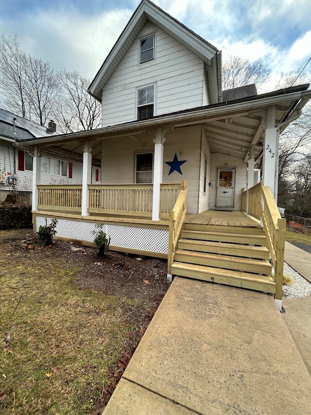 242 Madison St, Waterbury, CT 06706 - farmhouse inspired home with covered porch