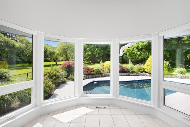 37 Topfield Rd, Wilton, CT 06897 - unfurnished sunroom with healthy amount of natural light and tile patterned floors
