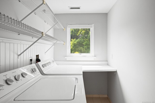 37 Topfield Rd, Wilton, CT 06897 - washroom with separate washer and dryer, tile patterned flooring, and baseboards