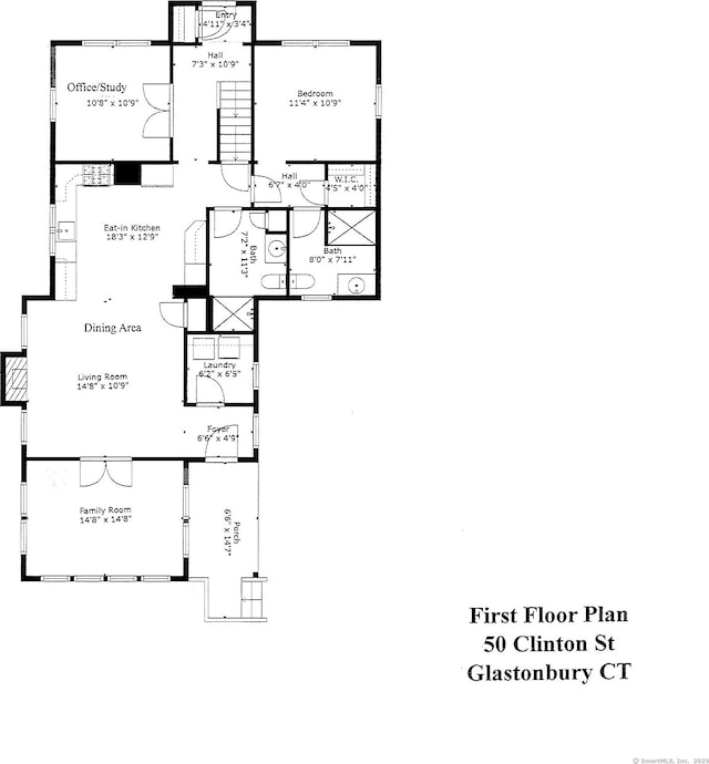 50 Clinton St, Glastonbury, CT 06033 - floor plan / room layout