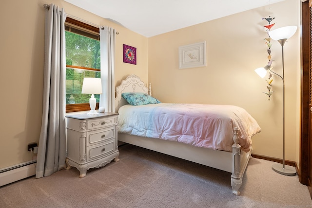 132 Royal Oak Dr, Southington, CT 06489 - carpeted bedroom featuring a baseboard heating unit and baseboards