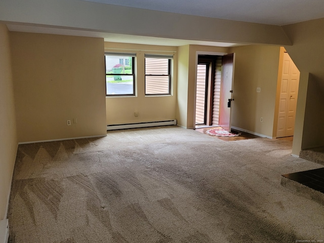13 Little River Ln, Middletown, CT 06457 - entryway featuring a baseboard radiator, carpet flooring, and baseboards