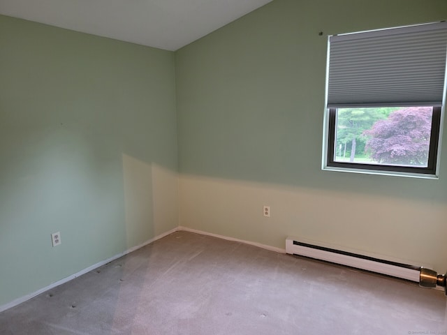 13 Little River Ln, Middletown, CT 06457 - empty room featuring a baseboard heating unit, carpet, and baseboards