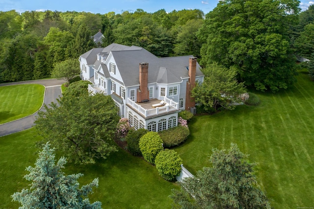 134 Nod Rd, Ridgefield, CT 06877 - aerial view of property and surrounding area featuring a heavily wooded area