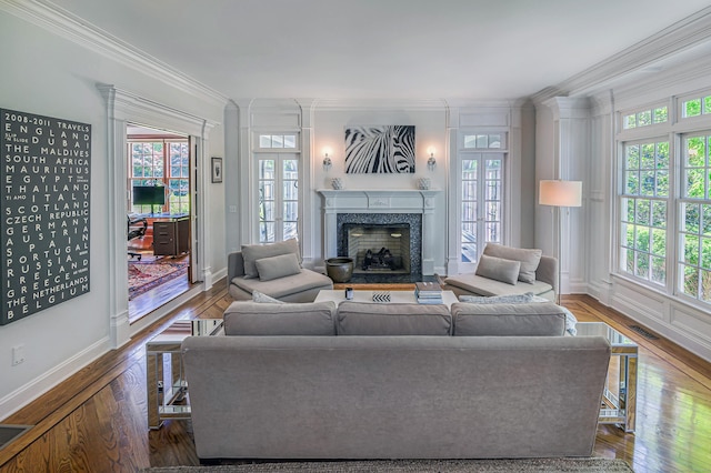 134 Nod Rd, Ridgefield, CT 06877 - living room featuring healthy amount of natural light, ornamental molding, and baseboards