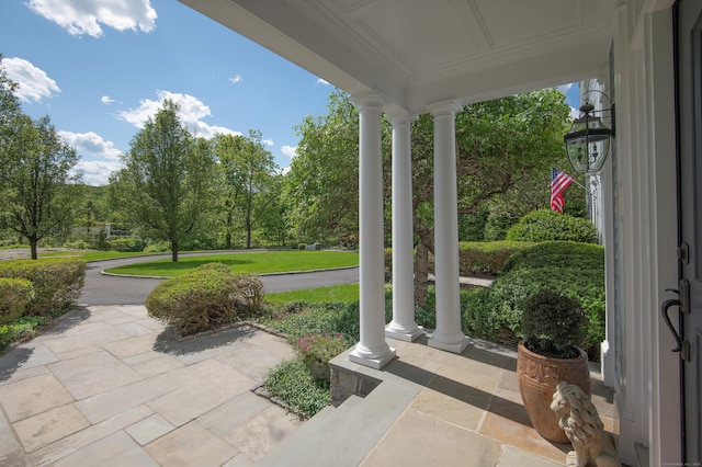 134 Nod Rd, Ridgefield, CT 06877 - view of covered porch