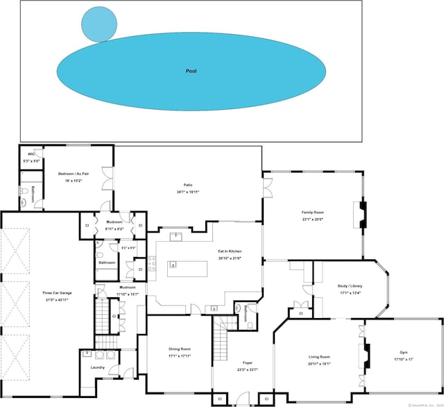 134 Nod Rd, Ridgefield, CT 06877 - floor plan / room layout