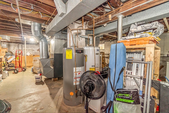 441 Savin Ave, West Haven, CT 06516 - utility room featuring water heater and heating unit