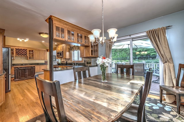76 Crestwood Rd, Bethany, CT 06524 - dining space with a chandelier and light wood-type flooring