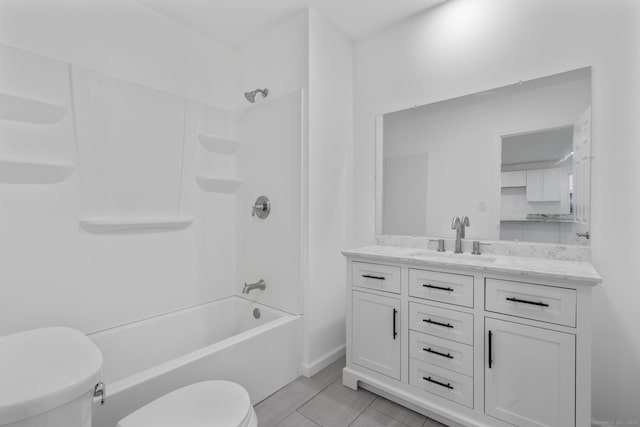 48 Blakeslee Ave, North Haven, CT 06473 - bathroom with toilet, vanity, washtub / shower combination, and tile patterned flooring
