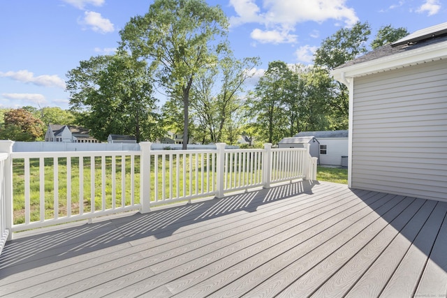 48 Blakeslee Ave, North Haven, CT 06473 - wooden deck with a yard