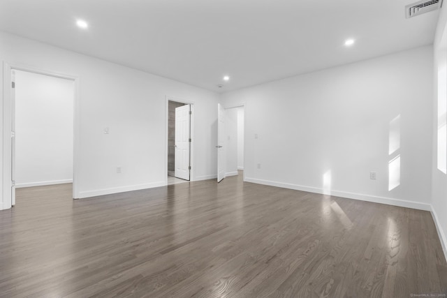 48 Blakeslee Ave, North Haven, CT 06473 - unfurnished room featuring dark wood-style flooring, baseboards, and recessed lighting