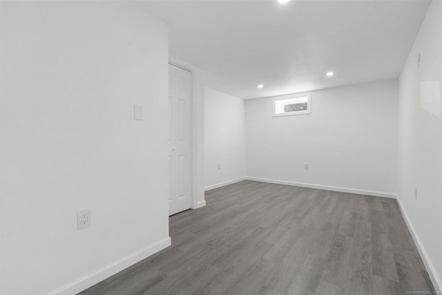 48 Blakeslee Ave, North Haven, CT 06473 - basement with recessed lighting, baseboards, and wood finished floors