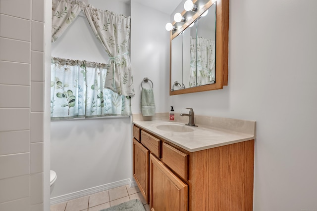 273 Piedmont St, Waterbury, CT 06706 - bathroom featuring vanity, tile patterned flooring, and toilet