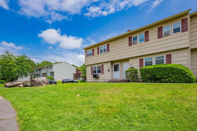 68 Round Tree Dr Unit 9, Naugatuck, CT 06770 - view of front of property featuring a front yard and cooling unit