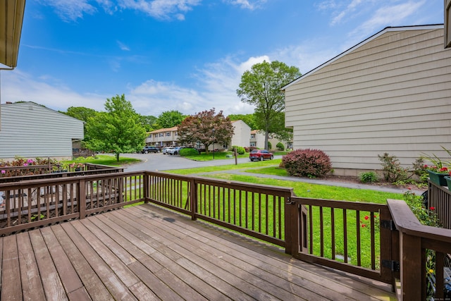 68 Round Tree Dr Unit 9, Naugatuck, CT 06770 - deck with a yard and a residential view