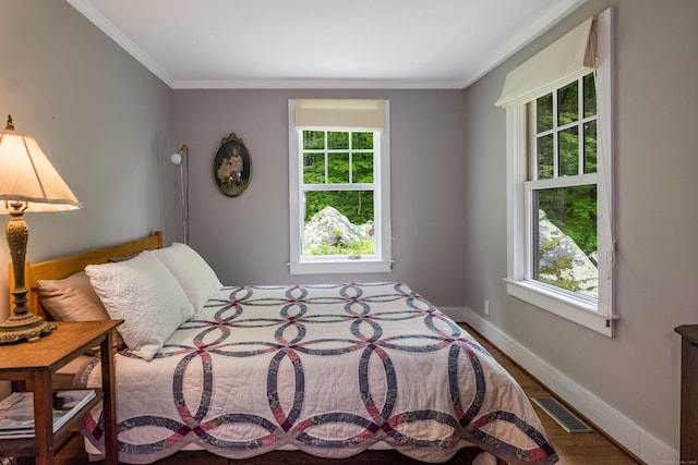 24 River Rd, Deep River, CT 06417 - bedroom with baseboards, wood finished floors, and crown molding