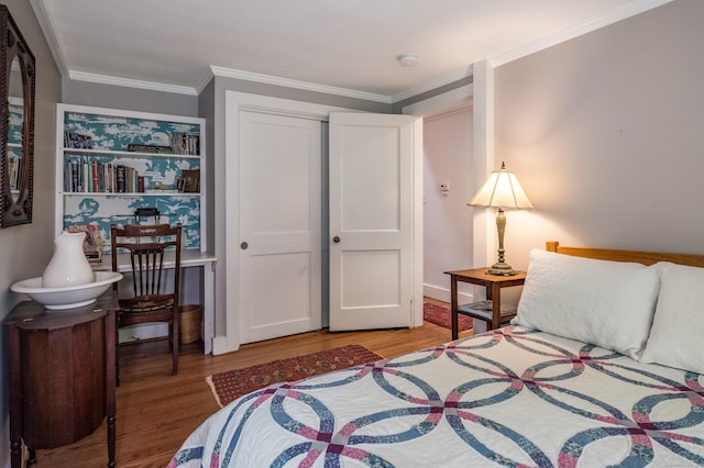 24 River Rd, Deep River, CT 06417 - bedroom with wood finished floors, ornamental molding, and a closet