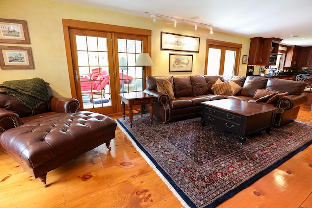 289 Woodchuck Ln, Harwinton, CT 06791 - living room with rail lighting and light wood-style floors
