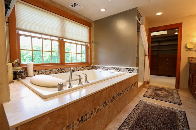 289 Woodchuck Ln, Harwinton, CT 06791 - full bath with a bath, recessed lighting, vanity, and a shower with shower curtain