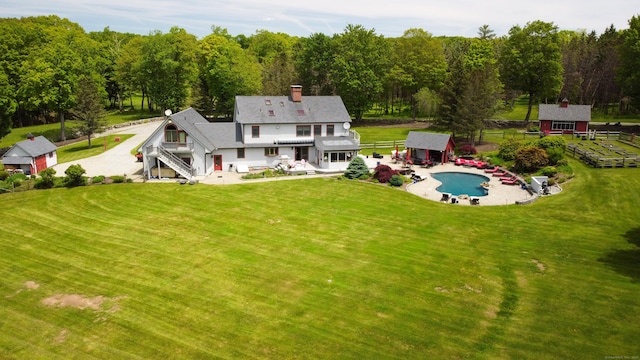 289 Woodchuck Ln, Harwinton, CT 06791 - aerial view of property and surrounding area with a pool area