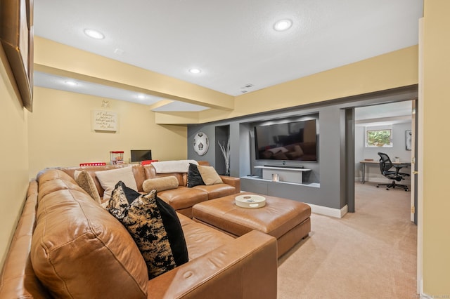 67 Old Farms Rd, Glastonbury, CT 06073 - living room with light carpet and recessed lighting