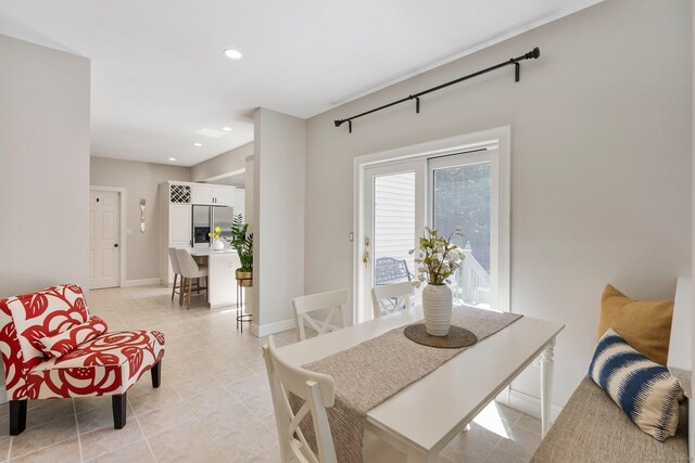 67 Old Farms Rd, Glastonbury, CT 06073 - dining space with recessed lighting and light tile patterned flooring