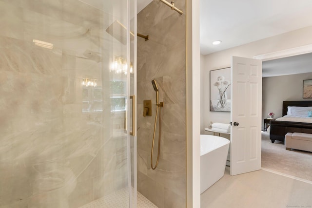 67 Old Farms Rd, Glastonbury, CT 06073 - ensuite bathroom with a freestanding tub and a stall shower