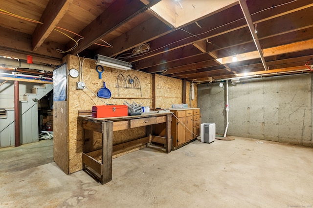 200 Perch Rock Trl, Winchester, CT 06098 - unfinished basement featuring a workshop area