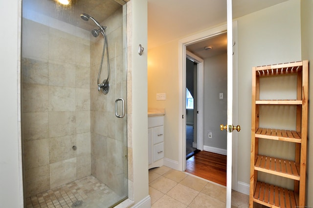 6 Lennox Ave, Windsor, CT 06095 - bathroom with tile patterned floors and a stall shower