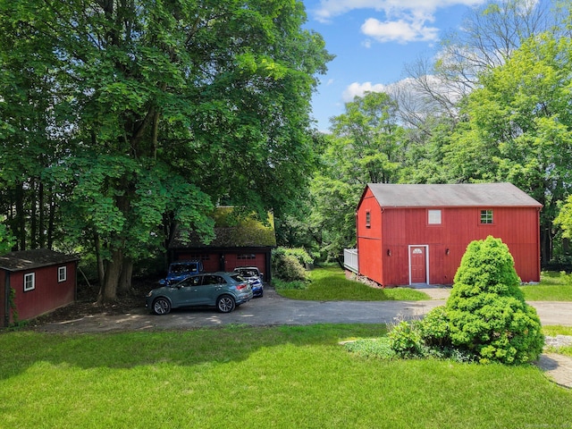 2921 Nichols Ave, Trumbull, CT 06611 - view of green lawn with an outdoor structure