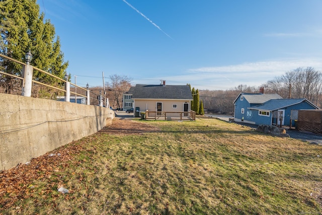 670 Putnam Pike, Rhode Island, RI 02828 - view of yard with a wooden deck