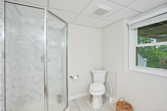 27 E Gate Rd, Danbury, CT 06811 - full bath with a stall shower, toilet, and baseboards