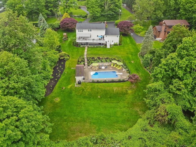 27 E Gate Rd, Danbury, CT 06811 - drone / aerial view of a pool area