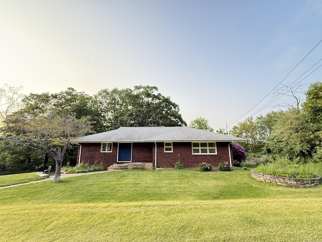 36 View St, Plainville, CT 06062 - ranch-style house featuring a front lawn and brick siding