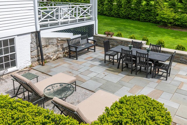 118 S St, Litchfield, CT 06759 - view of patio featuring outdoor dining space