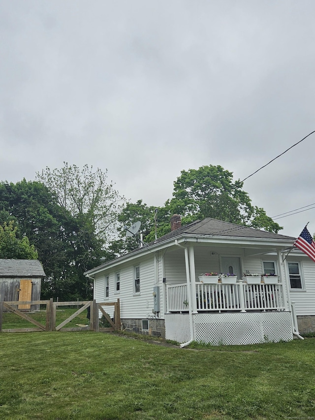16 Walnut St (Pawcatuck), Unit Pawcatuck Stonington, CT 06379 - view of front of home with a chimney and a porch