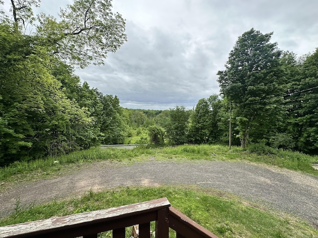 153 N Main St, East Granby, CT 06026 - view of yard with a wooded view
