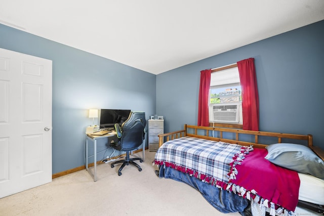 18 Kimberly Dr, Enfield, CT 06082 - carpeted bedroom with baseboards, cooling unit, and a desk