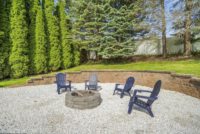 18 Kimberly Dr, Enfield, CT 06082 - view of patio / terrace featuring an outdoor fire pit