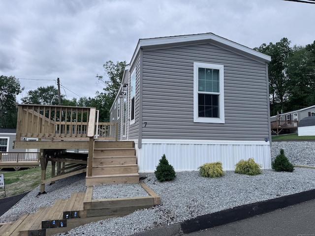 7 Middle Ter, Vernon, CT 06066 - view of side of property featuring a wooden deck