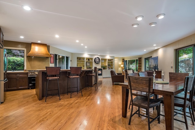 291 Peddlers Rd, Guilford, CT 06437 - dining room featuring light wood-style floors and recessed lighting